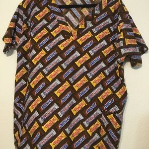 SCRUB TOP...candy bars